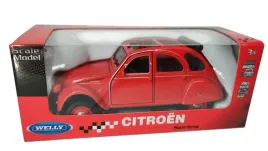 citroen-2cv-kolekcjonerski-metalowy-model-samochod-resorak-welly-1-34-red