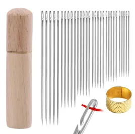 igly-zestaw-30-szt-samonawlekajace-boczne-naparstek-drewniane-etui-pojemnik