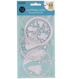 wykrojnik-szablon-3d-scenka-auto-slub-do-wycinania-embossing-avec-3-sztuki