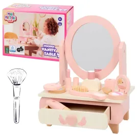 toaletka-drewniana-biurkowa-stojaca-akcesoria-szminka-krem-perfumy-lusterko