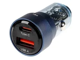 wayme-ladowarka-12-24v-usb-30w-usb-c-pd-45w-przezroczysta-niebieska