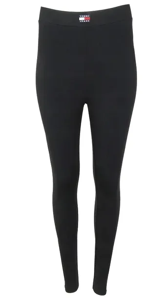 TOMMY JEANS, Legginsy damskie, czarne, XS