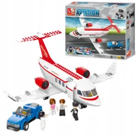 klocki-samolot-pasazerski-lotnisko-sluban-samochod-auto-4-figurki-275-el