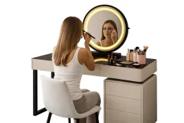 toaletka-kosmetyczna-lustro-led-oswietlenie-pufa-biala-czarna-makijaz-dom