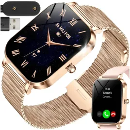 smartwatch-zegarek-damski-zdrowie-sport-rozmowy-zloty-bluetooth-2-paski