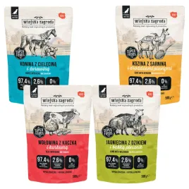 wiejska-zagroda-pelnoporcjowa-karma-mokra-dla-psa-mix-smakow-4-x-500g