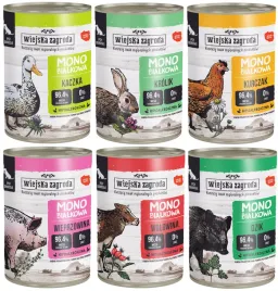 wiejska-zagroda-6x400g-mono-karma-mokra-dla-psa-doroslego-mix-smakow