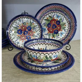 boleslawiec-zestaw-talerzy-z-miskami-6-os-18-el-dek-149