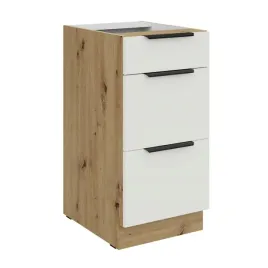 szafka-kuchenna-40-modulo-3-szuflady-bialy-afm-dab-artisan-stojaca-mat