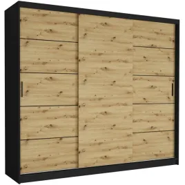 szafa-przesuwna-ines-250-cm-3-drzwi-czarne-szprosy-loft-duza-garderoba