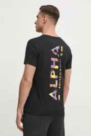 alpha-industries-t-shirt-backprint-camo-print-128507cp-black-orange