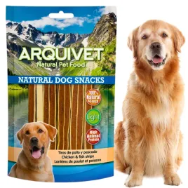 przysmaki-dla-psa-kurczak-i-ryba-naturalny-przysmak-paski-arquivet-100-g