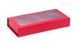 czerwone-pudelko-magnetyczne-f2-okienko-345x150x55mm-opakowanie-prezentowe