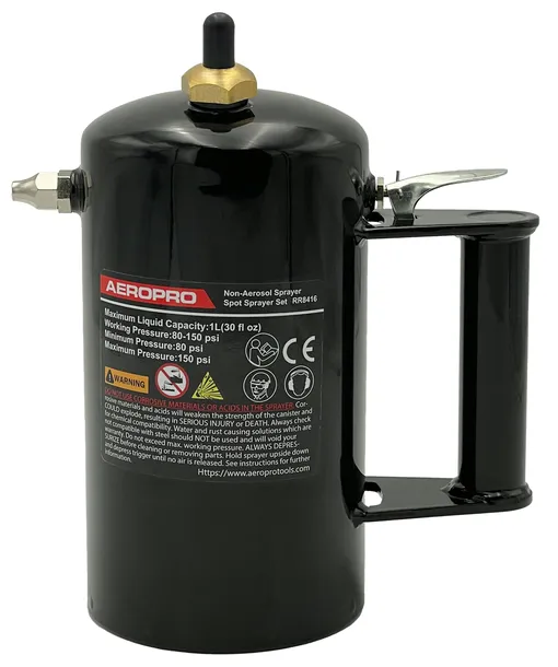 ROZPYLACZ PNEUMATYCZNY 0,9L 900ml POJEMNIK METALOWY DO CHEMII TECHNICZNEJ