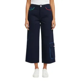 spodnie-damskie-united-colors-of-benetton-szerokie-7-8-granatowe