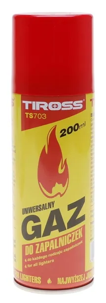 GAZ do Zapalniczek ZAPALAREK 200ml 5 Końcówek Kartusz GAZOWY 703