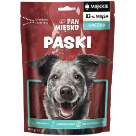 przysmaki-dla-psa-paski-kaczka-pan-miesko-100g-monobialkowe-smakolyki-psow
