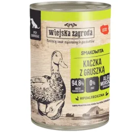 mokra-karma-dla-psa-kaczka-z-gruszka-400g-wiejska-zagroda-hipoalergiczna