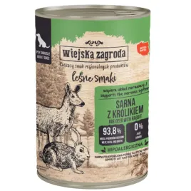 karma-dla-psa-sarna-krolik-400g-lesne-smaki-wiejska-zagroda-hipoalergiczna