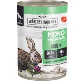 mokra-karma-dla-psa-krolik-400g-monobialkowa-wiejska-zagroda-hipoalergiczna