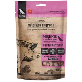 przysmaki-dla-psa-wiejska-zagroda-suszone-kaski-wieprzowa-szynka-100g