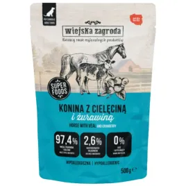 mokra-karma-dla-psa-wiejska-zagroda-konina-z-cielecina-500-g-hipoalergiczna