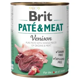mokra-karma-dla-psa-z-dziczyzna-brit-pateandmeat-venison-800g-bezzbozowa