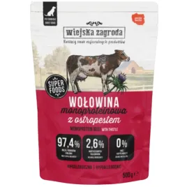 mokra-karma-dla-psa-wiejska-zagroda-monobialkowa-wolowina-500g-na-alergie