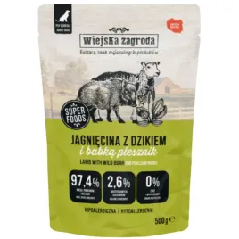 karma-dla-psa-wiejska-zagroda-jagniecina-z-dzikiem-500-g-hipoalergiczna