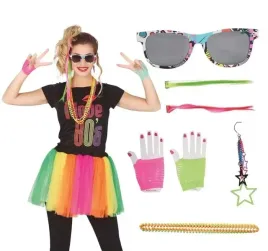 zestaw-lata-80-s-damski-okulary-naszyjnik-rekawiczka-okulary-disco