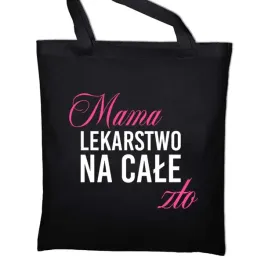 torba-czarna-eko-shopper-prezent-dla-mamy-dzien-mamy-lekarstwo-na-cale-zlo