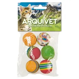 arquivet-zestaw-6-pileczek-dla-kota-roznokolorowe-35-cm