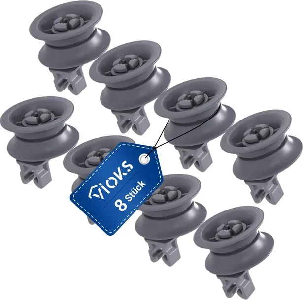 8X KÓŁKA ROLKI DO KOSZA DOLNEGO GÓRNEGO ZMYWARKI NACZYNIA ZAMIENNIKI 31mm
