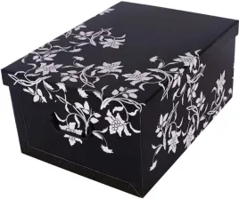 pudelko-kartonowe-dekoracyjne-ozdobne-na-ubrania-kwiaty-czarne-duze-polysk
