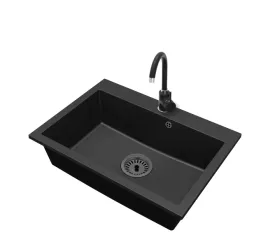 kuchenny-zlewozmywak-granitowy-jednokomorowy-elite-70-bateria-syfon-czarny