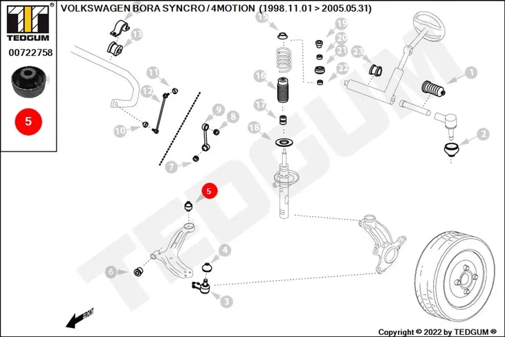 tuleja-wahacza-00722758-ted-numer-katalogowy-czesci-00722758