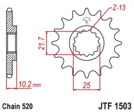 jt-zebatka-przednia-2061-13-kawasaki-ksf-250-87-04-kef-300-95-03-2061