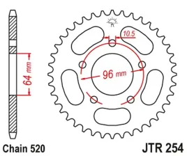 jt-zebatka-tylna-254-50-honda-cbf-250-04-07-25450jt-lanc-520