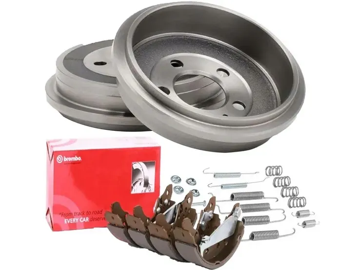 BĘBNY SZCZĘKI SPRĘŻYNKI ZESTAW MONTAŻOWY SKODA FABIA VW POLO BREMBO