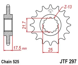 jt-zebatka-przednia-2041-14-honda-cb-500-94-03-cbf-500-04-08-204114jt