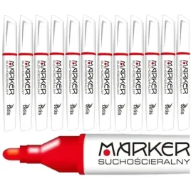 marker-suchoscieralny-do-bialych-tablic-3mm-czerwony-stozkowy-tetis-12-szt