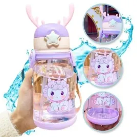 ecarla-bidon-dzieciecy-ze-slomka-600ml-fioletowy-z-rozkami-bd30fio