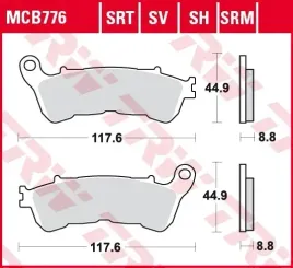 trw-lucas-klocki-hamulcowe-kh388-organic-honda-cbf-500-04-08-cbf-600-04-15
