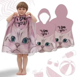 ecarla-recznik-plazowy-pelerynka-dziecieca-i-love-you-kotek-pel02wz2