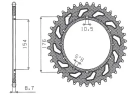 sunstar-zebatka-tylna-4434-43-honda-vfr750-vfr800-v-tec-02-14-vfr800x-c