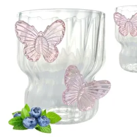 ecarla-szklanka-z-falowanymi-sciankami-motyl-roz-260ml-szk161