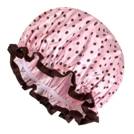 ecarla-czepek-ochronny-na-wlosy-do-spania-kropki-rozowy-kcz01