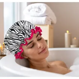 ecarla-czepek-ochronny-na-wlosy-do-spania-zebra-bialo-czarny-kcz02