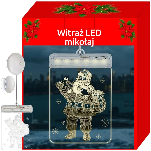 witraz-led-3d-mikolaj-stan-nowy-stan-opakowania-oryginalne