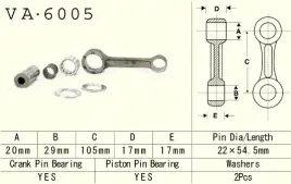 vesrah-korbowod-yamaha-yz-125-yz125-86-96-va6005-made-in-japan